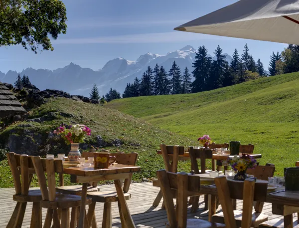 vue Mont-blanc terrasse