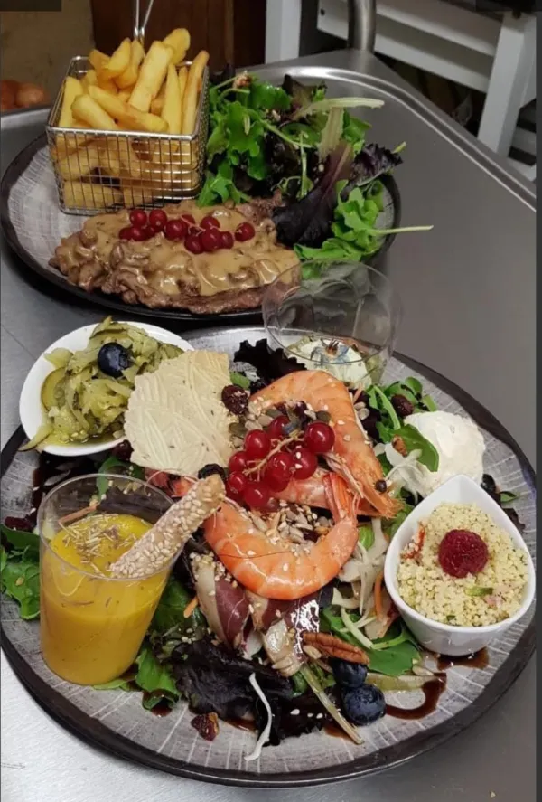 Salade avec crevettes