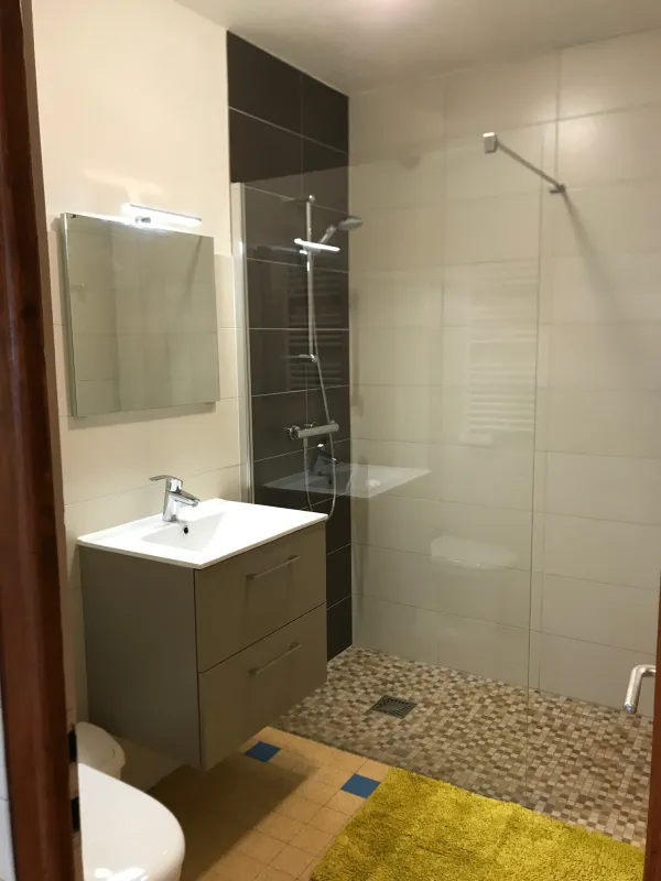 Salle de bain avec douche, WC