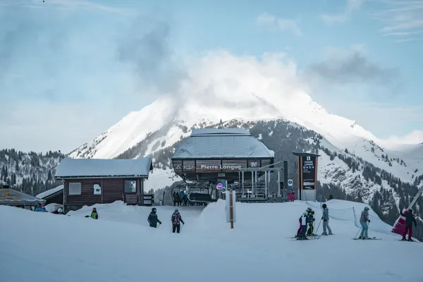 Gare d'arrivée du télésiège à Plaine Dranse
