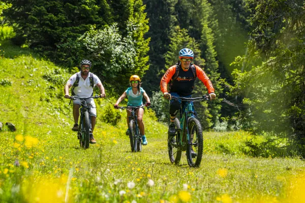 En randonnée VTT électrique sur les hauteurs de Châtel