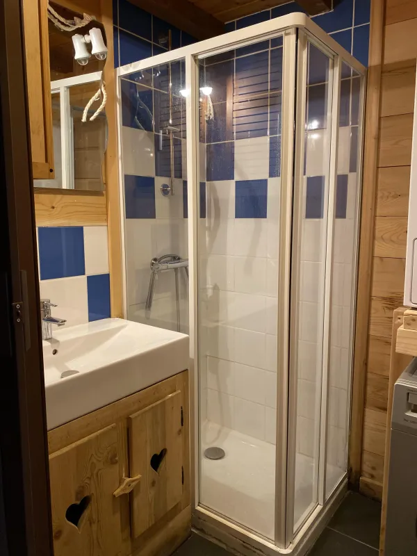 Salle de bain avec douche