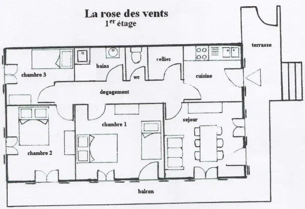 4 pièces - Rose des Vents