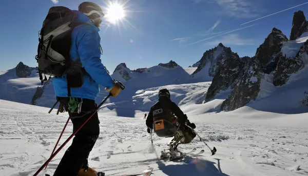 ski en haute-montagne avec Loisirs Assis Evasion