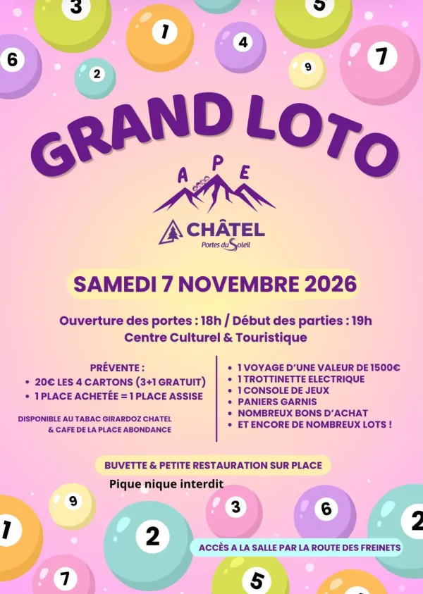 Grand Loto de l'école de Châtel