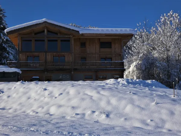 vue de notre chalet l'hiver