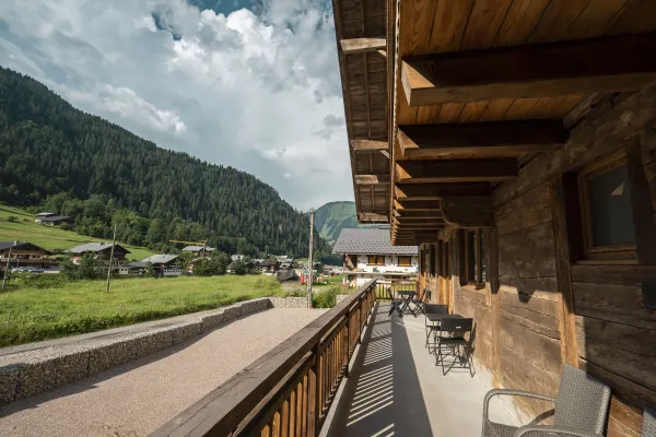 Vue du balcon-été - Chalet les Cerfs_Châtel
