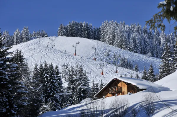 Vue sur les pistes de l'Essert