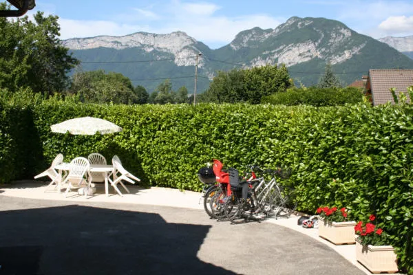 Vue salon de jardin