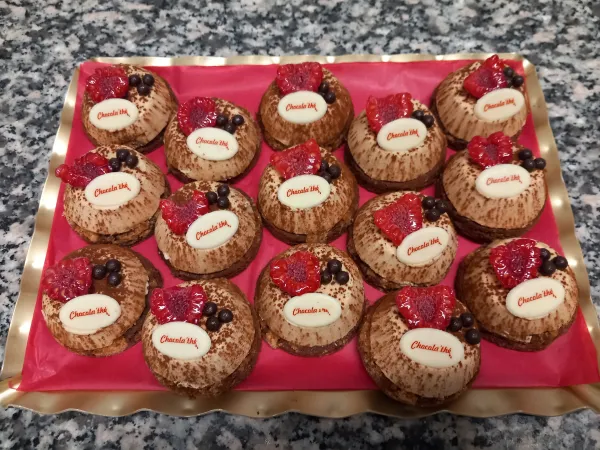 mignardises café-framboise