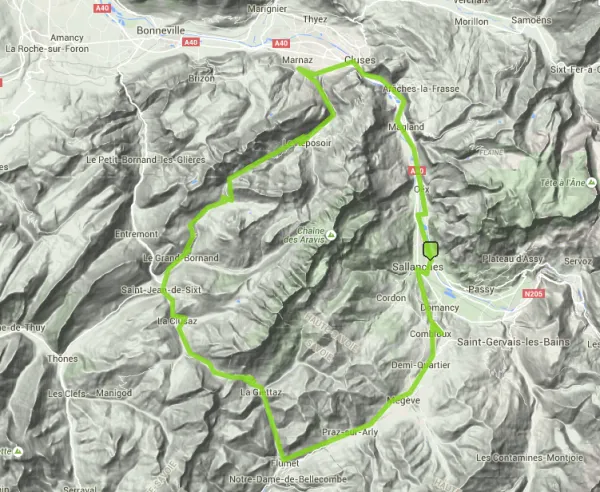 Circuit cyclo Sallanches/Aravis/Colombière