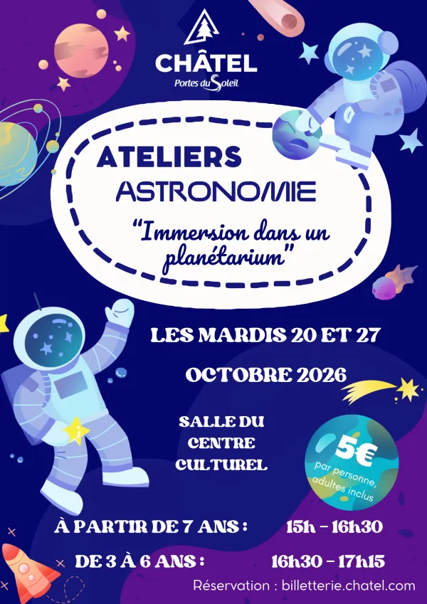 Atelier astronomie : immersion dans un planétarium
