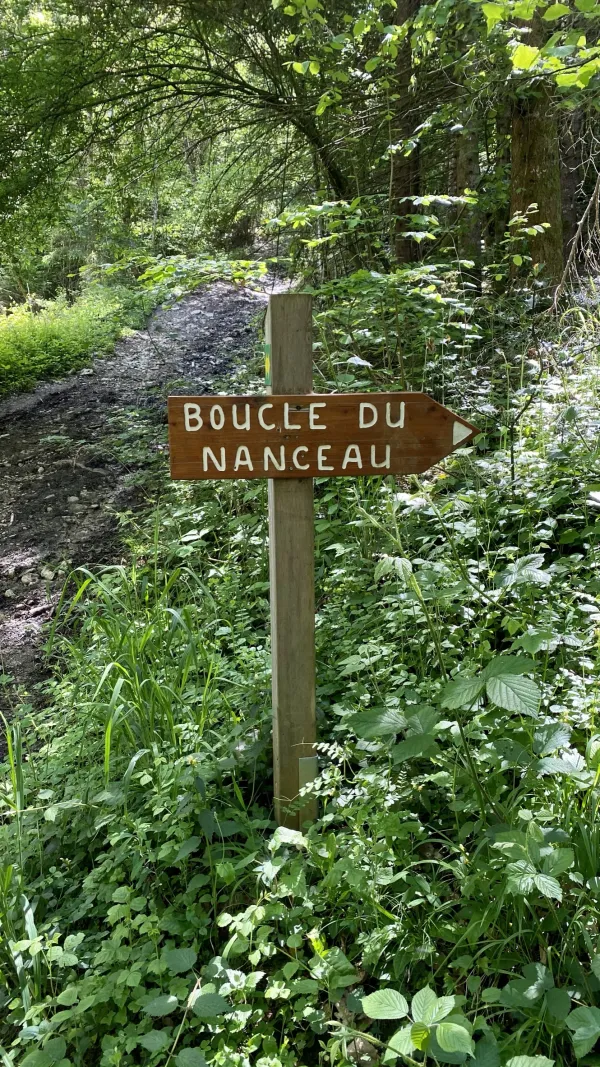 panneau d'indication de la cascade