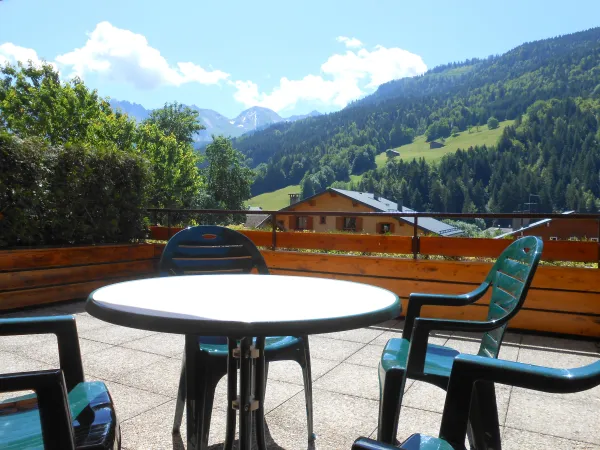 Vue depuis la terrasse été/View from the patio summer-Cornillon C n°3-Le Grand-Bornand