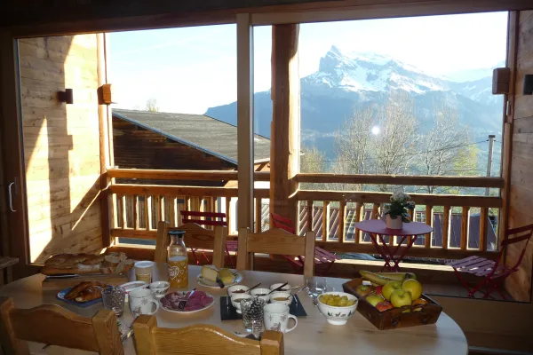 Petit déjeuné et vue