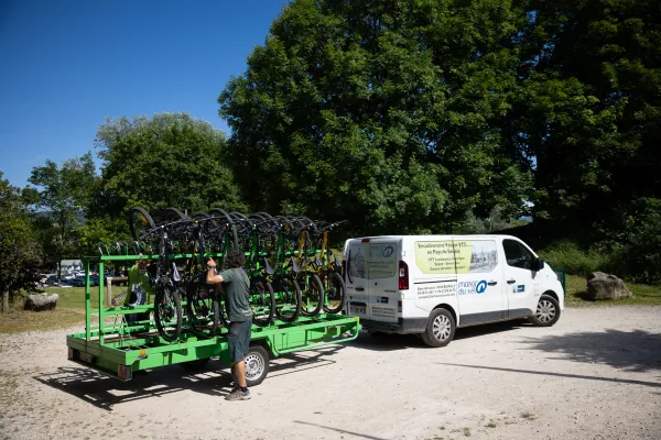 Chargement remorque VTT