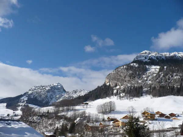 -Dryade-Le Grand-BornandVue depuis appartement hiver/View from the appartment winter
