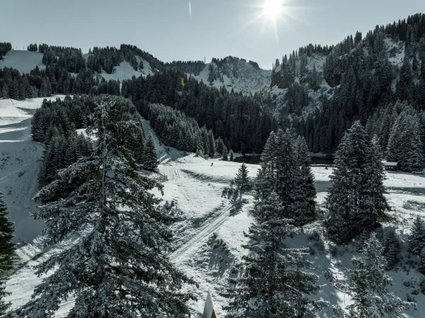Le lac de la Mouille en hiver
