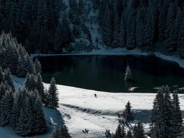 Le lac de la Mouille en hiver