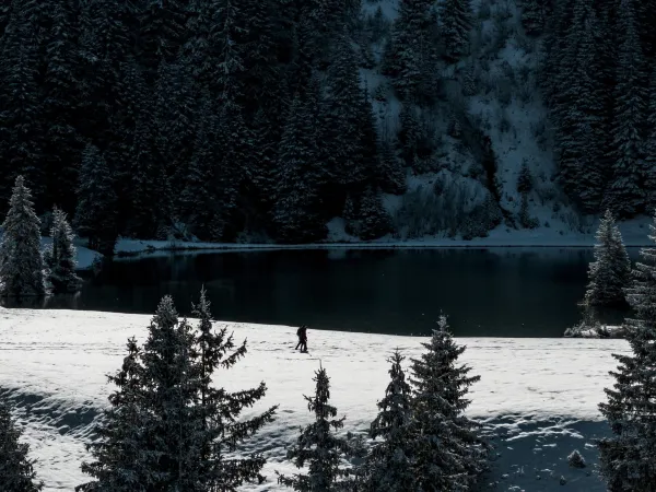 Le lac de la Mouille en hiver