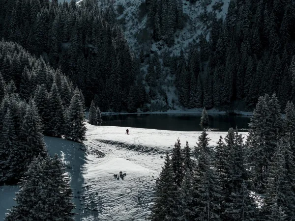 Le lac de la Mouille en hiver