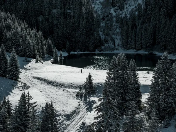 Le lac de la Mouille en hiver