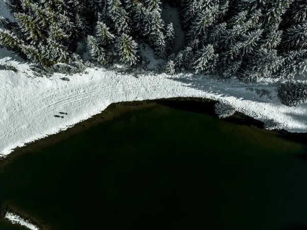 Le lac de la Mouille en hiver