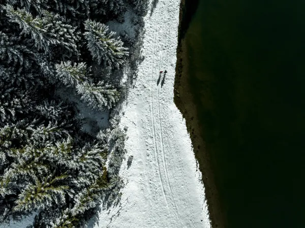 Le lac de la Mouille en hiver
