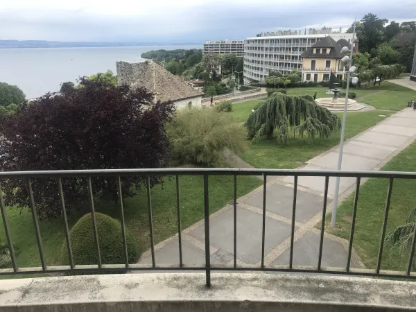 Vue du balcon de l'hébergement