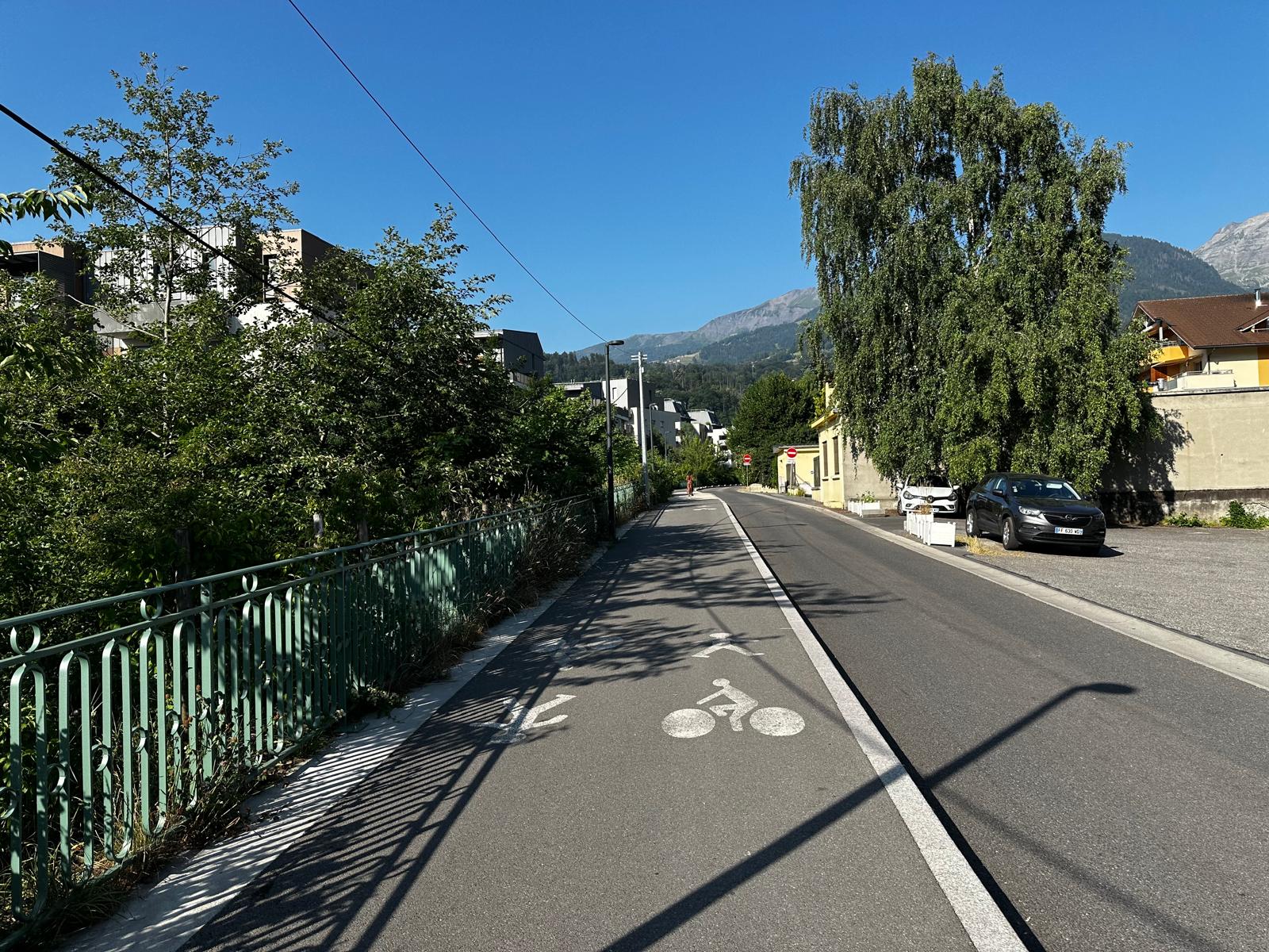 piste cyclable Quai de Warens