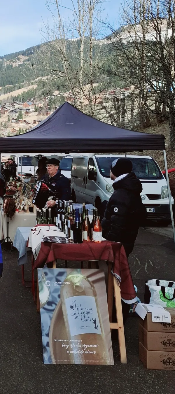 Marché  de Châtel en hiver