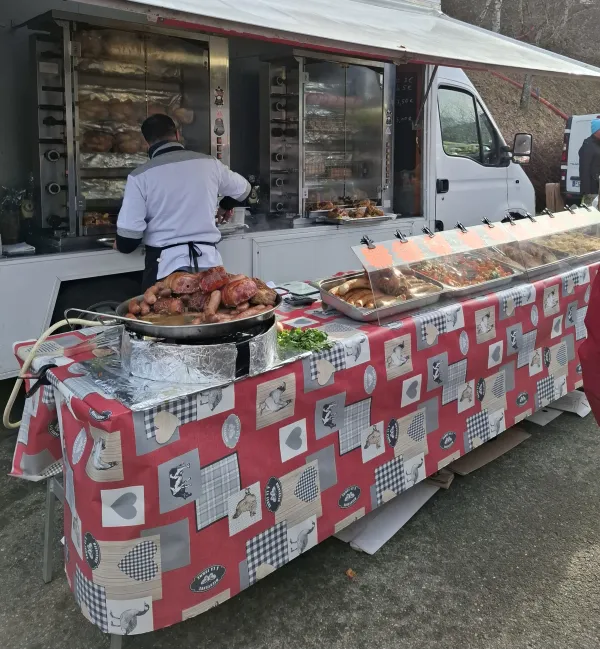 Marché  de Châtel en hiver