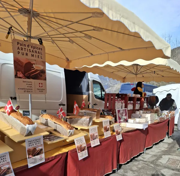 Marché  de Châtel en hiver