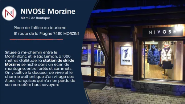 Façade de la boutique NIVOSE de Morzine